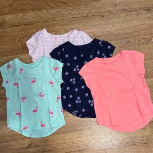 Cat & Jack Kids Short Sleeve Tees - Pink, Navy, Coral, Mint